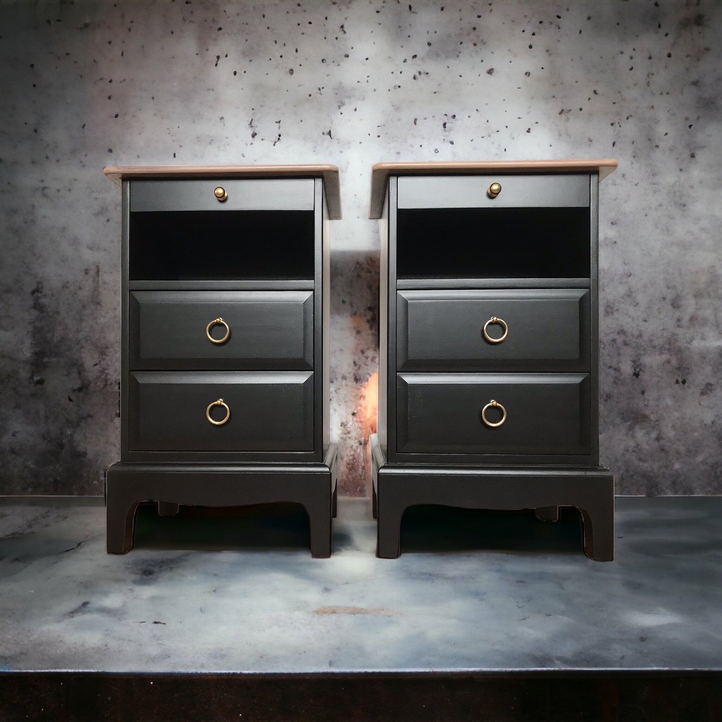 Stag Minstrel Rare Narrow Bedside Tables