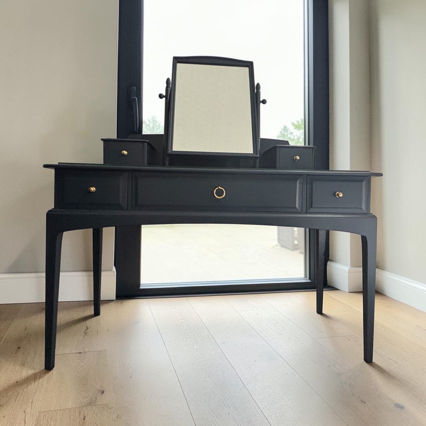 Stag Minstrel Dressing/Console Table 3 x Drawer - colour Inkwell