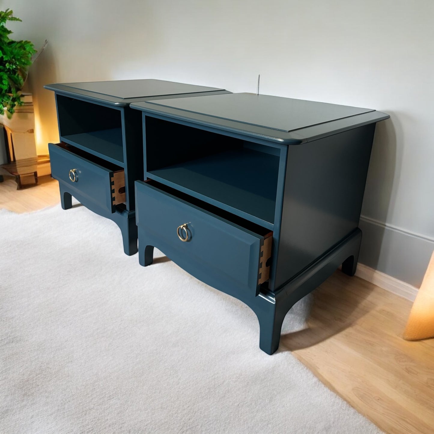 Stag Minstrel Pair of 1 drawer bedsides