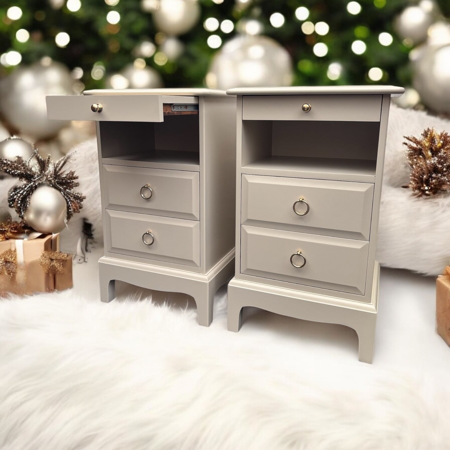 Stag Minstrel Rare Narrow Bedside Tables