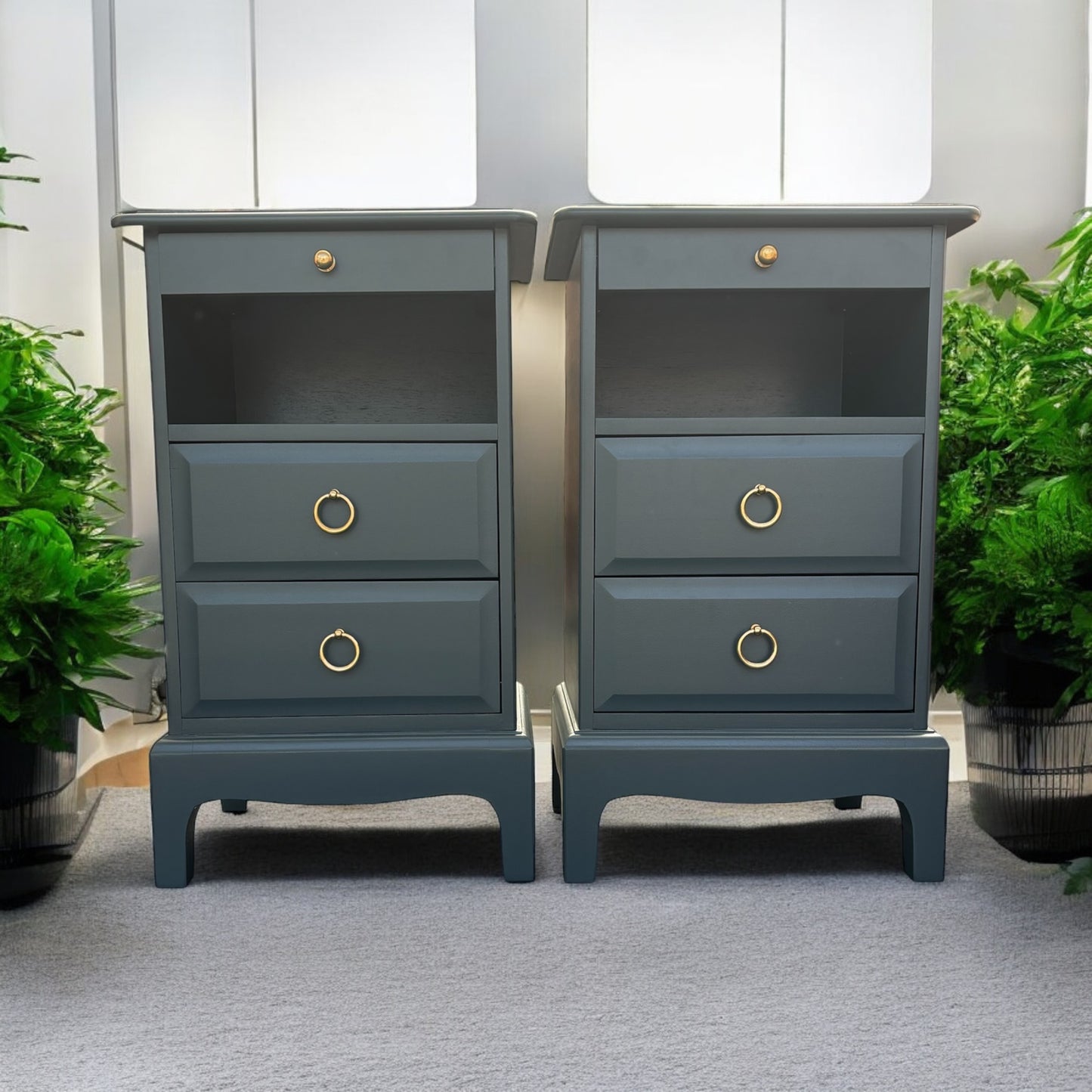 Stag Minstrel Rare Narrow Bedside Tables