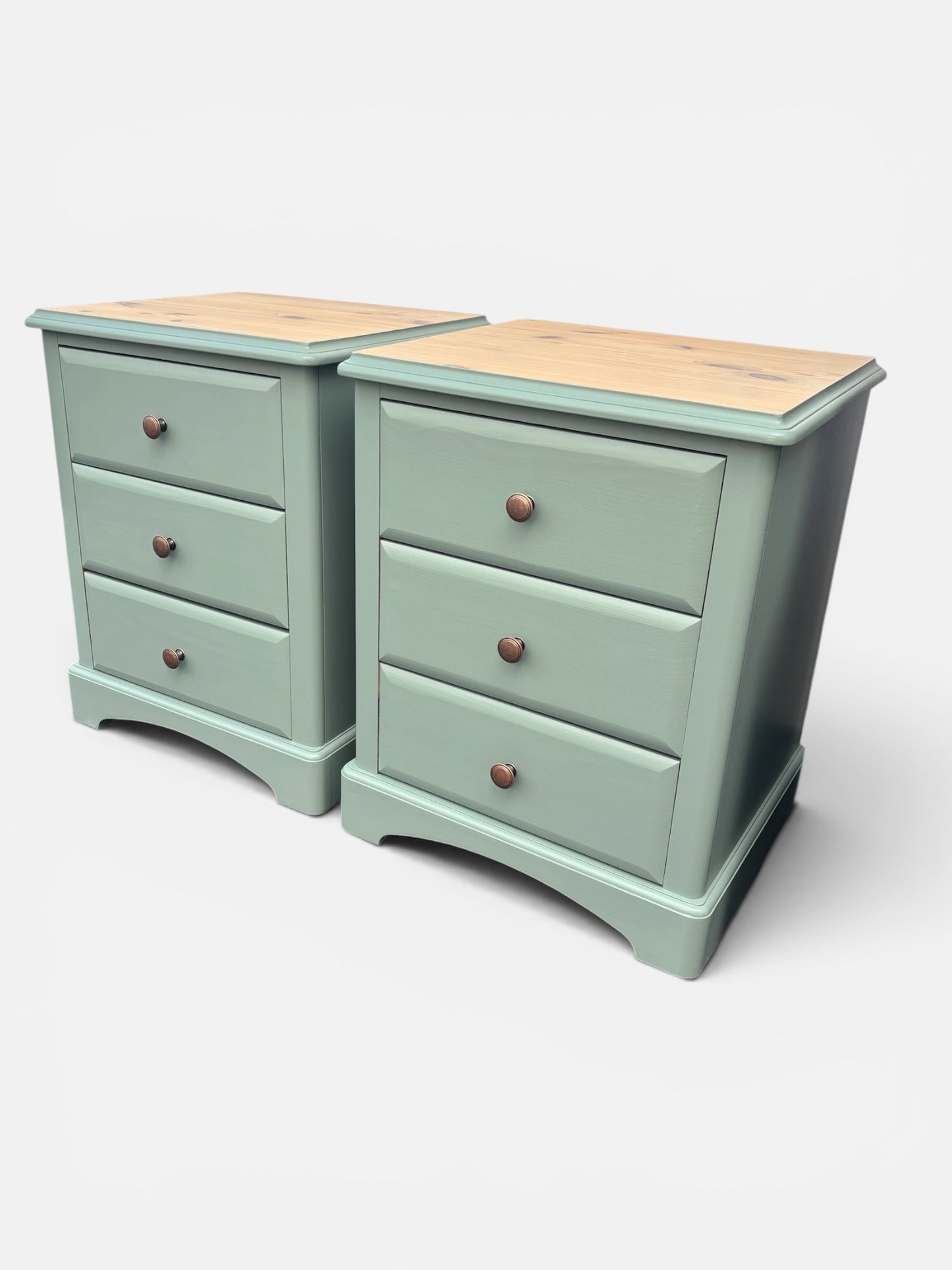 Pair of pine bedside chests - colour ‘Ambleside’