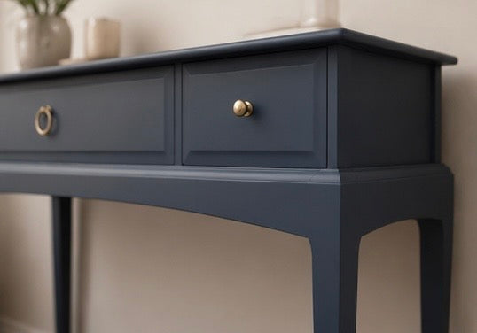 Stag Minstrel Dressing/Console Table 3 x Drawer - colour Inkwell