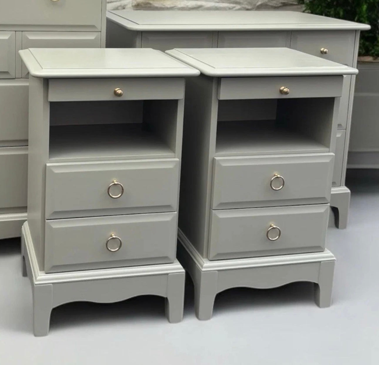 Stag Minstrel Rare Narrow Bedside Tables