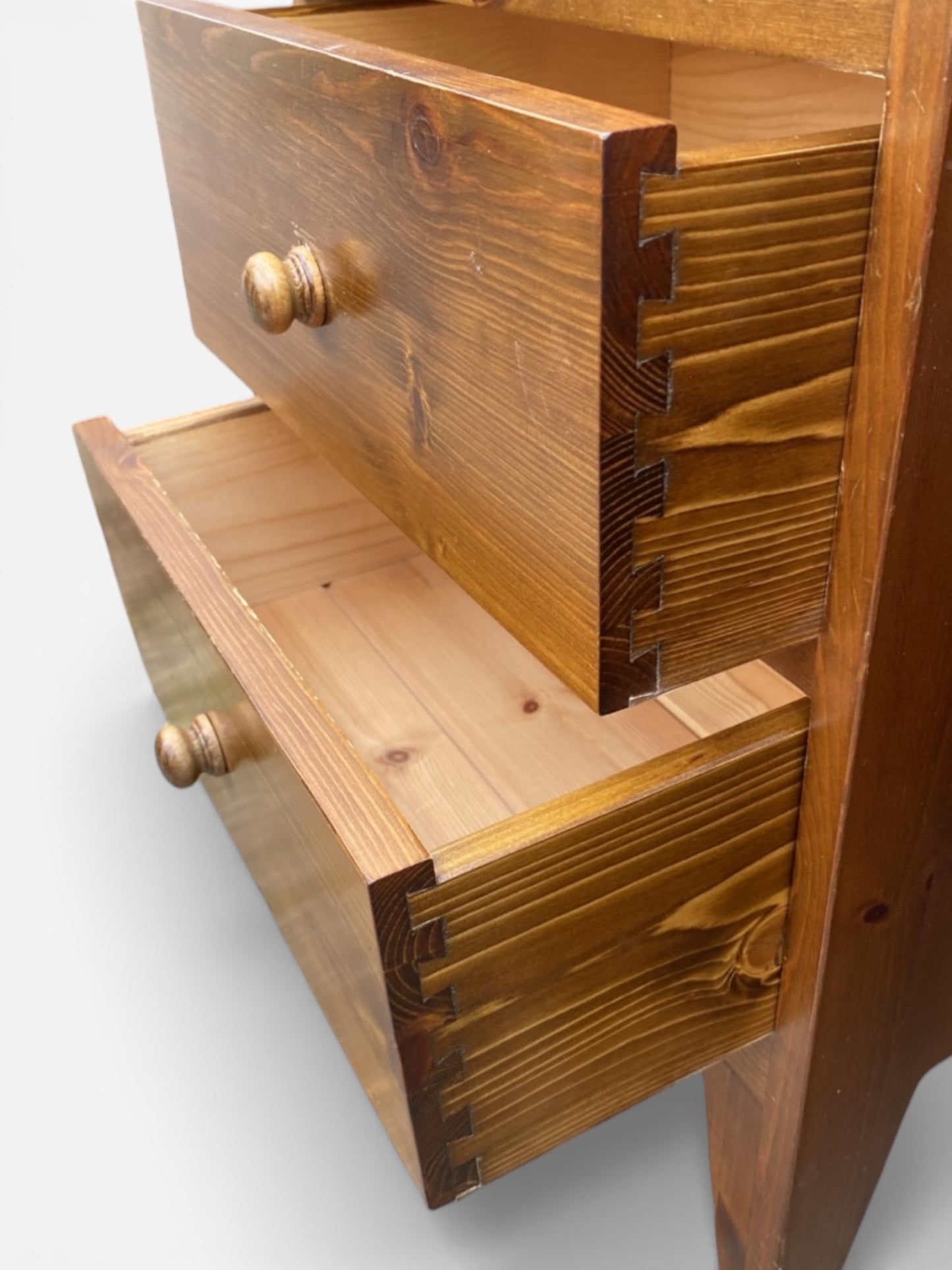 Pair of pine bedside chests