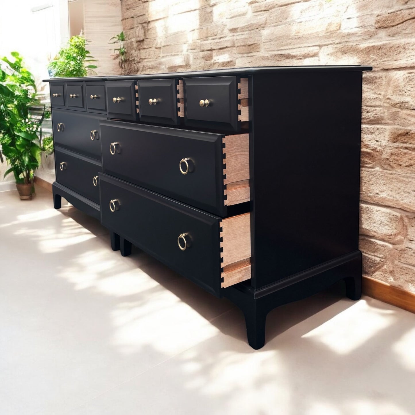 Stag Minstrel 3 over 2 chest of drawers