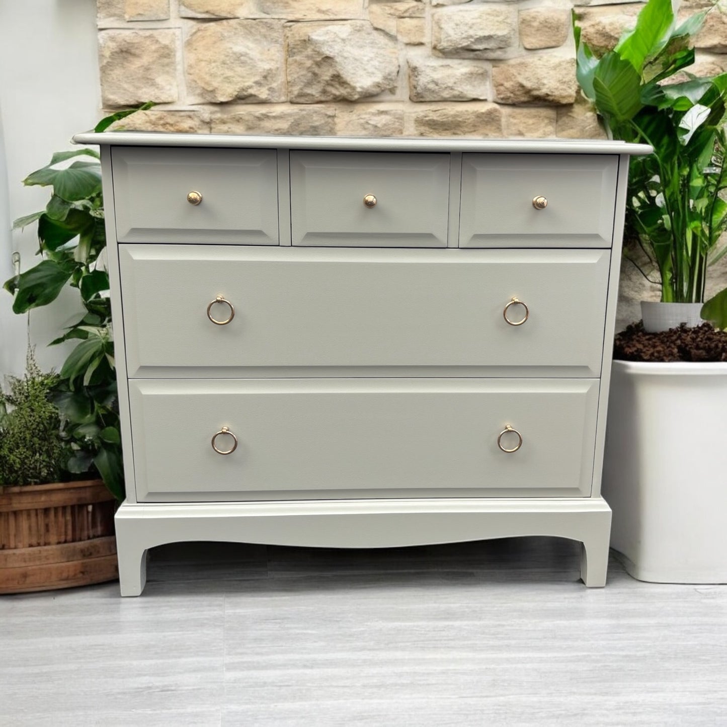 Stag Minstrel 3 over 2 chest of drawers