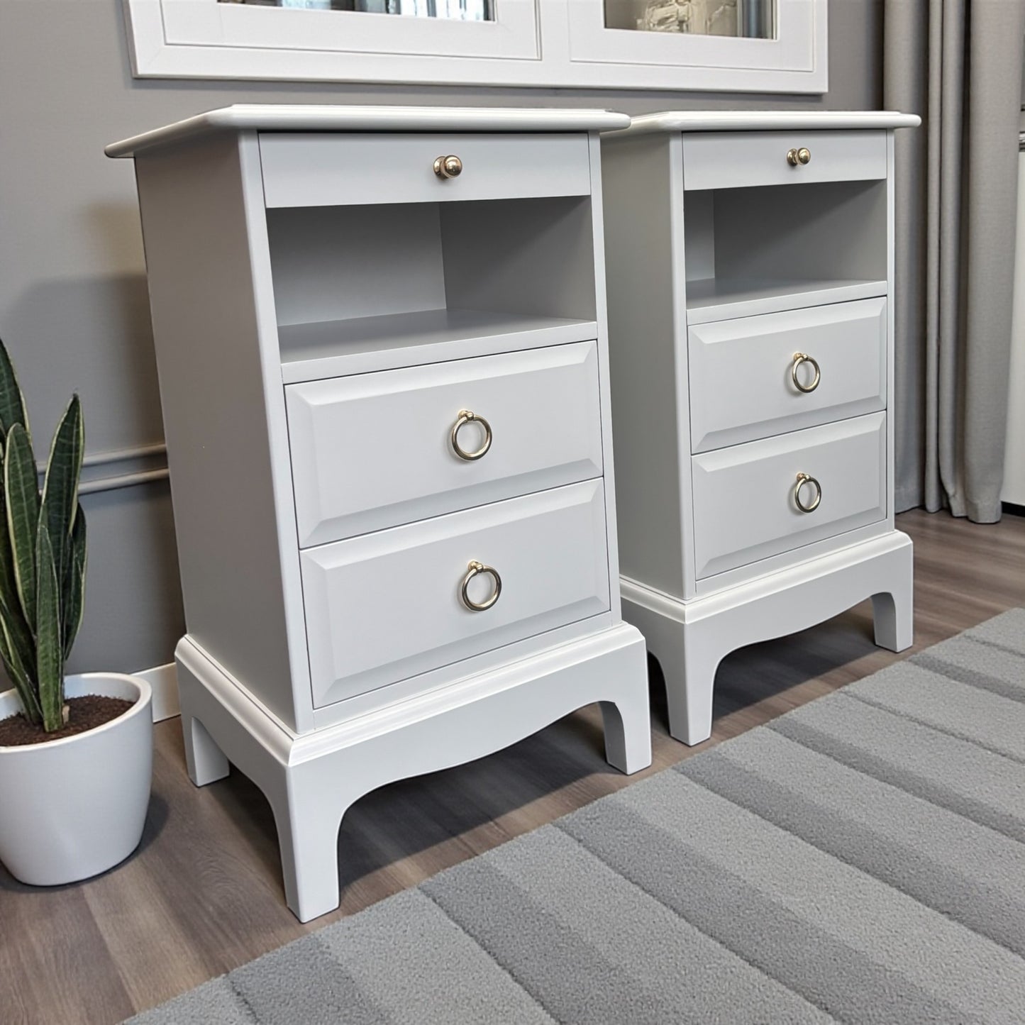 Stag Minstrel Rare Narrow Bedside Tables